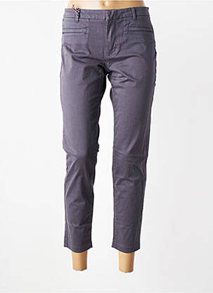 Pantalon chino tissage popeline taille normale gris TOMMY HILFIGER femme