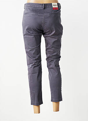Pantalon chino tissage popeline taille normale gris TOMMY HILFIGER femme