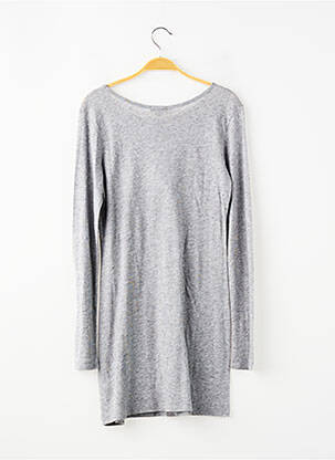 Robe mi-longue col rond manches longues gris LA FEE MARABOUTEE fille