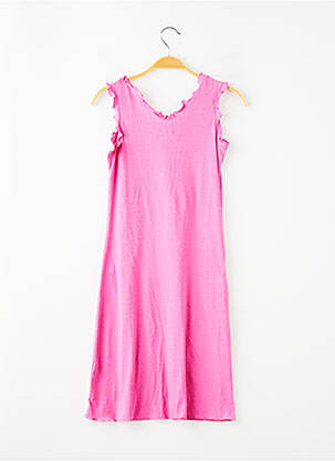 Robe mi-longue sans manche sans manche rose DDP fille