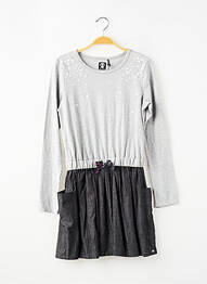 Robe mi-longue col rond manches longues gris SORRY 4 THE MESS fille