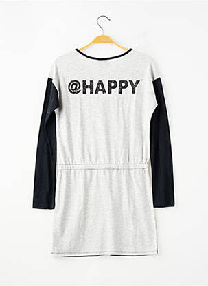 Robe mi-longue col rond manches longues noir SORRY 4 THE MESS fille