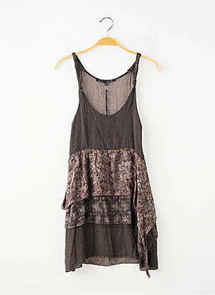 Robe longue sans manche sans manche marron LA FEE MARABOUTEE fille