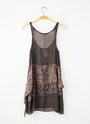 Robe longue sans manche sans manche marron LA FEE MARABOUTEE fille