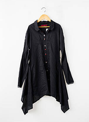 Robe mi-longue manches longues noir MARITHE & FRANCOIS GIRBAUD fille