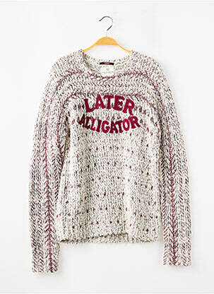 Pull broderie manches longues gris SCOTCH & SODA garçon