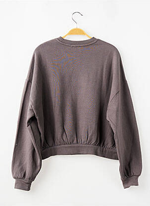 Sweat-shirt manches longues manches longues gris IKKS fille