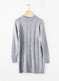 Robe pull resserrée sur le bas manches longues gris ORKID'S fille
