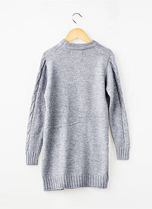 Robe pull tissage chiné manches longues gris ORKID'S fille