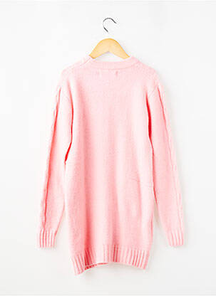 Robe pull tissage chiné manches longues rose ORKID'S fille