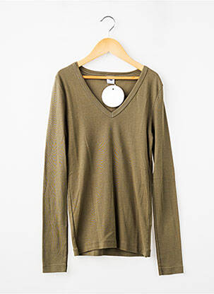 Top manches longues manches longues vert PETIT BATEAU fille