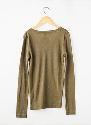 Top manches longues manches longues vert PETIT BATEAU fille
