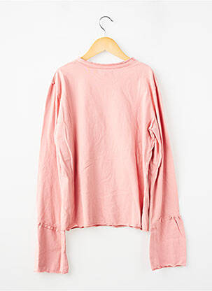 Top coupe cintrée manches longues rose JEAN BOURGET fille