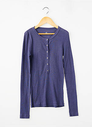 Top coupe cintrée manches longues violet PETIT BATEAU fille