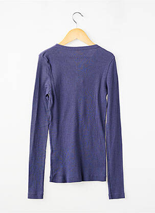 Top coupe cintrée manches longues violet PETIT BATEAU fille