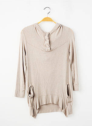 Top manches longues manches longues beige LA FEE MARABOUTEE fille