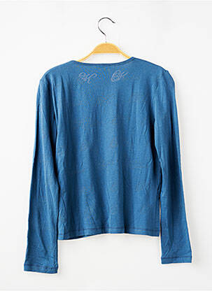 Top coupe cintrée manches longues bleu KOOKAI fille