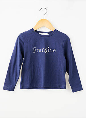 Top manches longues manches longues bleu PM MERE & FILLE fille