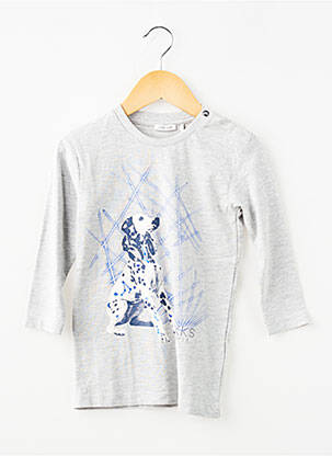 T-shirt manches longues manches longues gris IKKS garçon