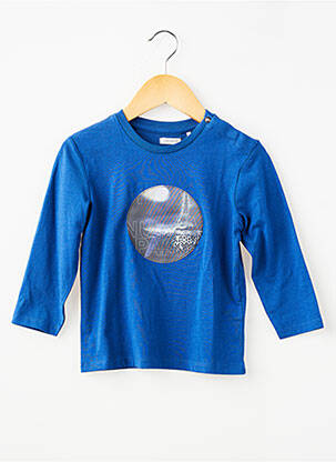 T-shirt manches longues manches longues bleu IKKS garçon
