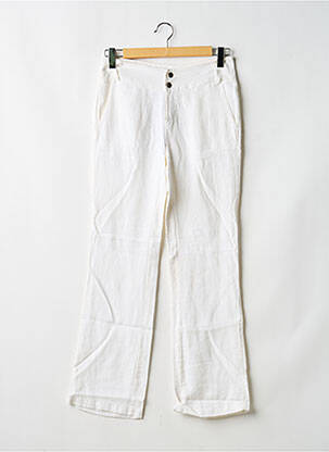 Pantalon droit tissage popeline taille normale beige PAKO LITTO femme