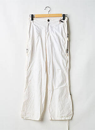 Pantalon droit tissage popeline taille normale blanc I.CODE (By IKKS) femme