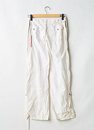 Pantalon droit tissage popeline taille normale blanc I.CODE (By IKKS) femme