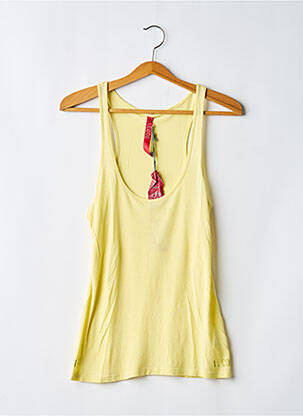 Débardeur stretch sans manche jaune I.CODE (By IKKS) femme