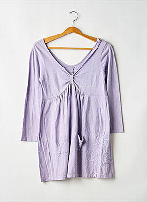 Top stretch manches longues violet GESCOT femme