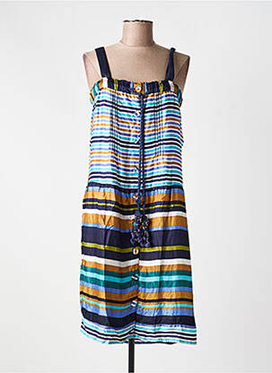 Robe mi-longue sans manche sans manche bleu DERHY femme