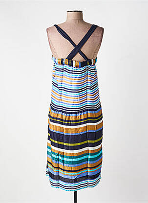 Robe mi-longue sans manche sans manche bleu DERHY femme