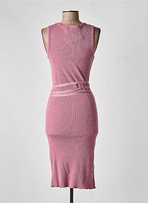 Robe mi-longue sans manche sans manche rose PETIT BATEAU femme