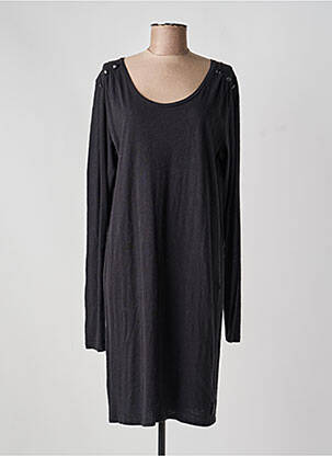 Robe mi-longue manches longues manches longues noir MAISON SCOTCH femme