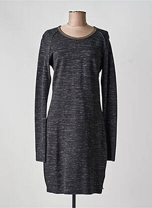 Robe mi-longue manches longues manches longues gris MAISON SCOTCH femme