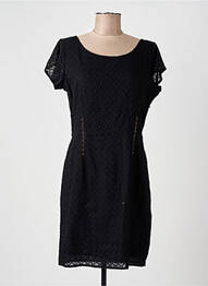 Robe mi-longue manches courtes manches courtes noir I.CODE (By IKKS) femme