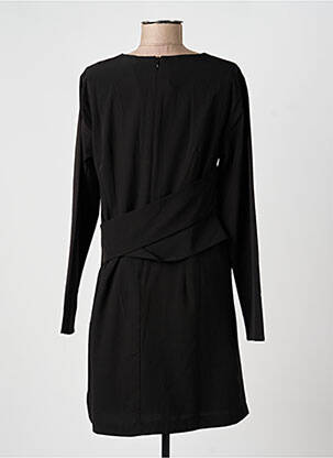 Robe mi-longue manches longues manches longues noir BY ZOE femme