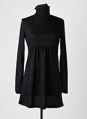 Robe courte manches longues manches longues noir DDP femme