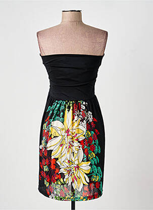 Robe courte sans manche sans manche noir YUMI femme