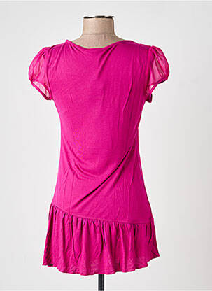 Tunique manches courtes coupe cintrée rose DDP femme