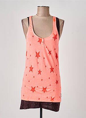 Débardeur coupe cintrée sans manche orange MAISON SCOTCH femme