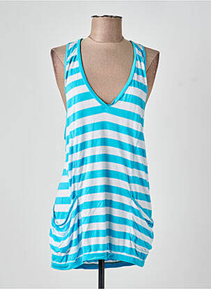 Débardeur col v sans manche bleu PEPE JEANS femme