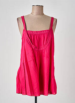 Top col carré sans manche rose I.CODE (By IKKS) femme