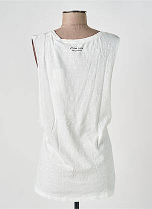 Débardeur col rond sans manche blanc MAISON SCOTCH femme