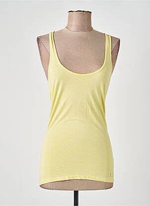 Débardeur coupe cintrée sans manche jaune I.CODE (By IKKS) femme