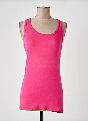Débardeur stretch sans manche rose PAKO LITTO femme