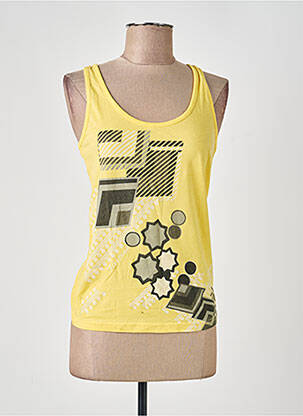 Débardeur coupe cintrée sans manche jaune FIRETRAP femme