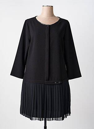 Robe mi-longue manches longues manches longues noir I.CODE (By IKKS) femme