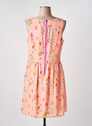 Robe mi-longue imprimé fantaisie sans manche rose I.CODE (By IKKS) femme