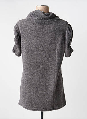 Pull coupe droite manches courtes gris DDP femme