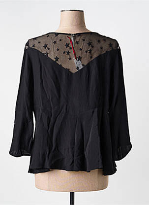 Top col v manches 3/4 noir I.CODE (By IKKS) femme